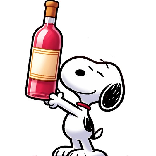 The Peanuts Snoopy Wine Cartoon Design - DTF Ready To Press
