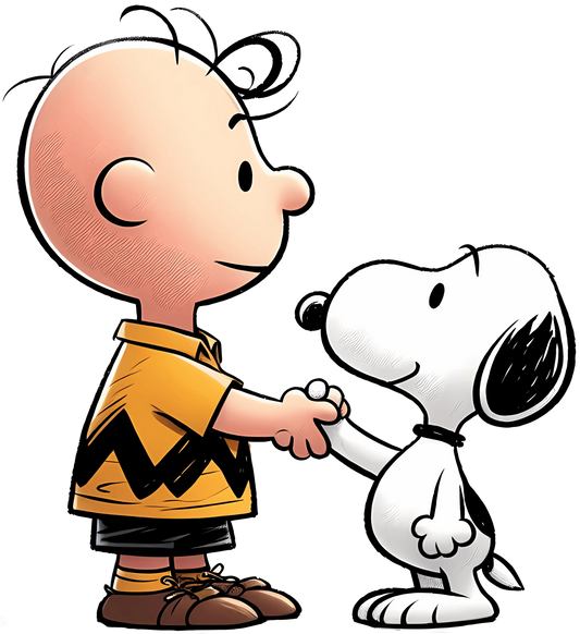 The Peanuts Snoopy True Friend Cartoon Design - DTF Ready To Press