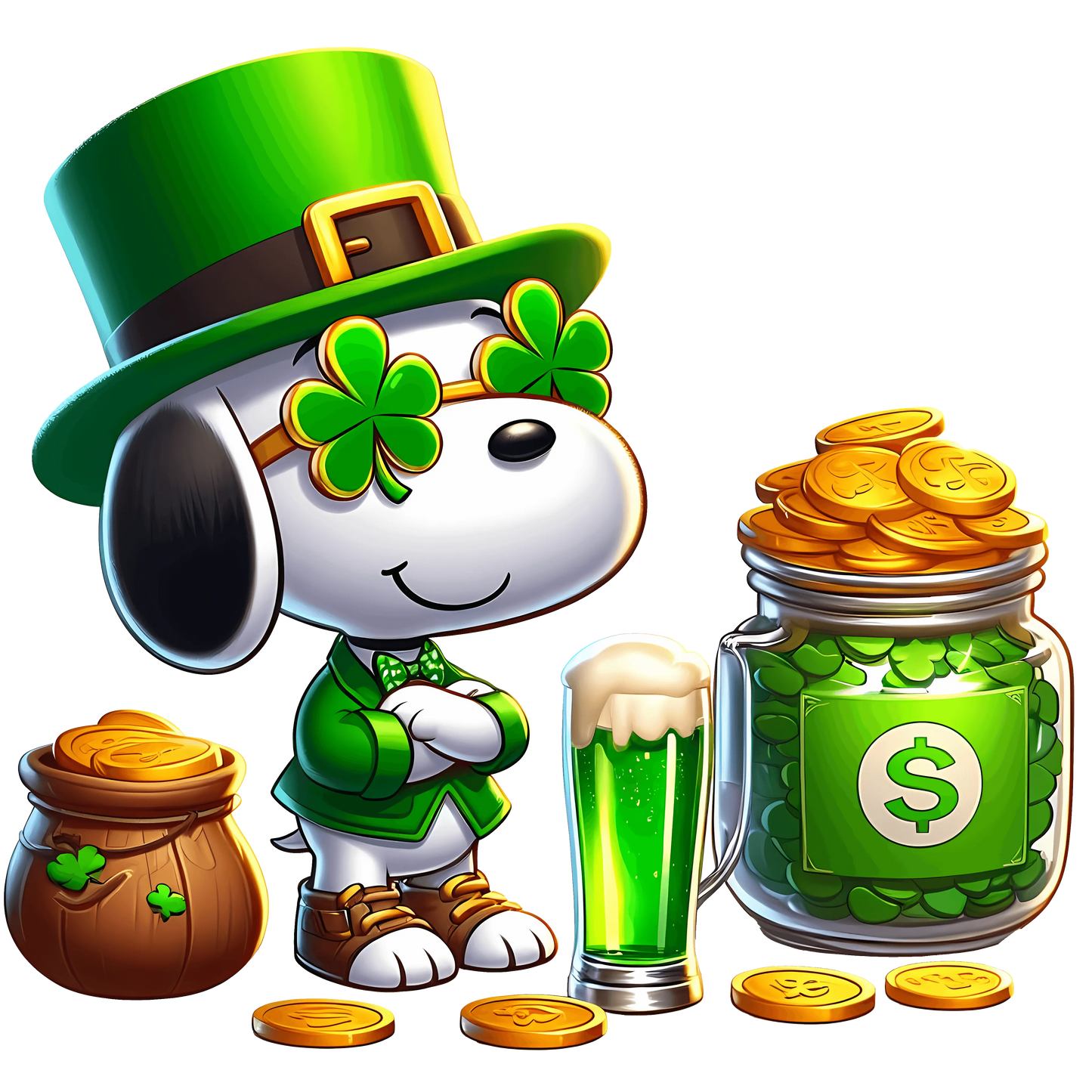 Irish Snoopy Design - DTF Ready To Press