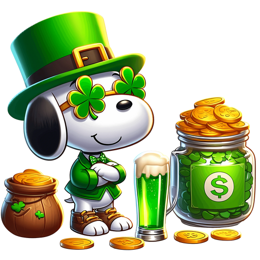 Irish Snoopy Design - DTF Ready To Press