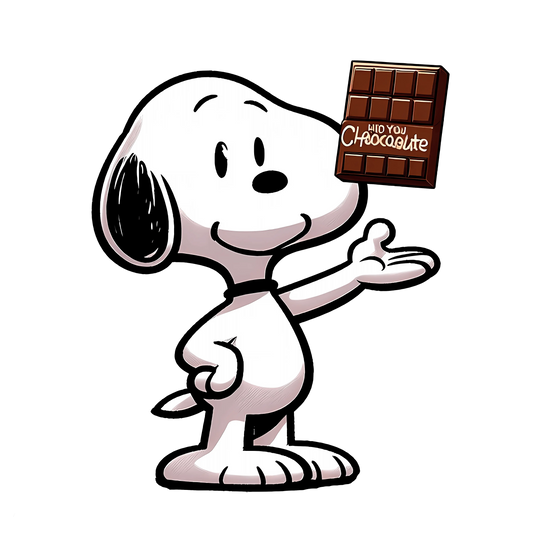 The Peanuts Snoopy Chocolate Cartoon Design - DTF Ready To Press