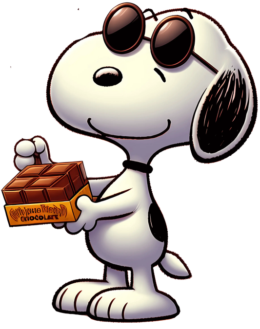 Snoopy Chocolate Cartoon Design - DTF Ready To Press