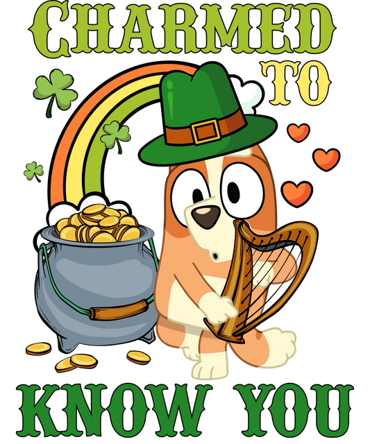 Charmed To Know You Patrick's Day Bluey - DTF Ready To Press