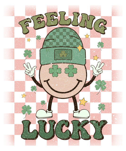 Feeling Lucky St.Patrick鈥檚 Smiley Design - DTF Ready To Press