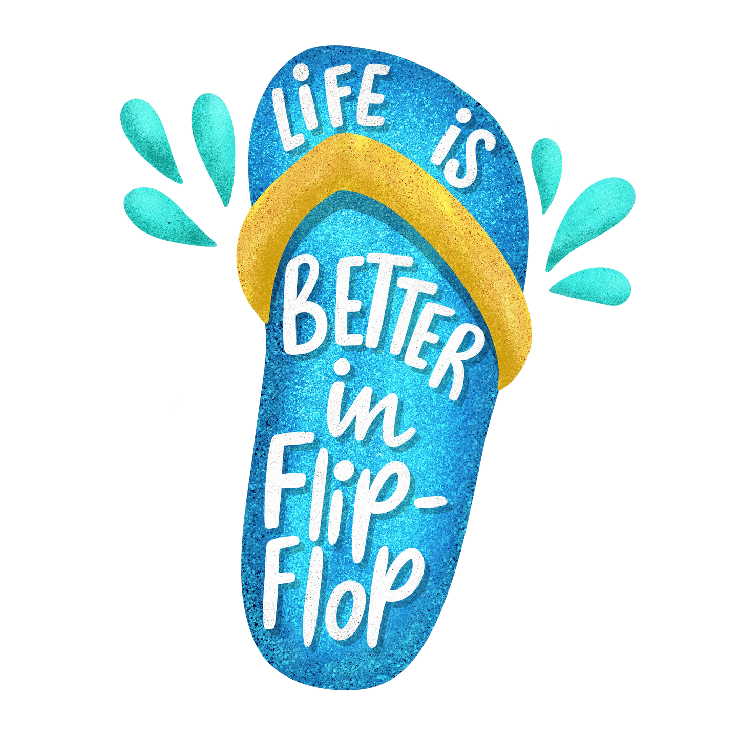 Funny Flip-Flop Design - DTF Ready To Press