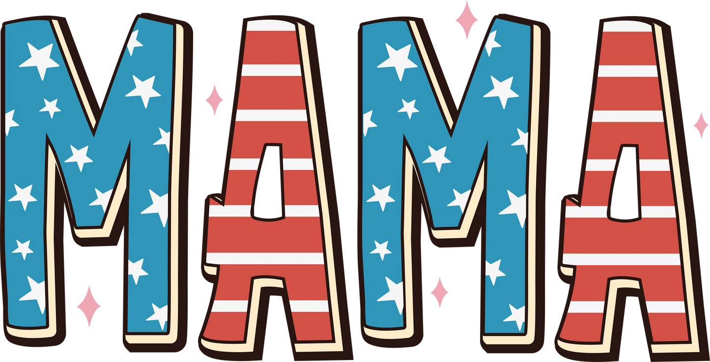 Patriotic Mama Design - DTF Ready To Press
