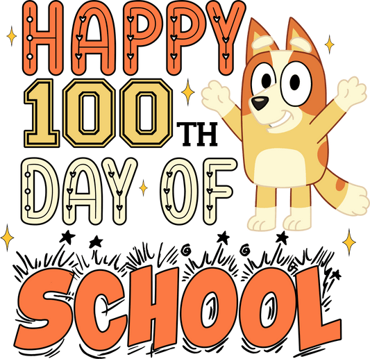 Bingo Happy 100th Day Of School Design - DTF Ready To Press