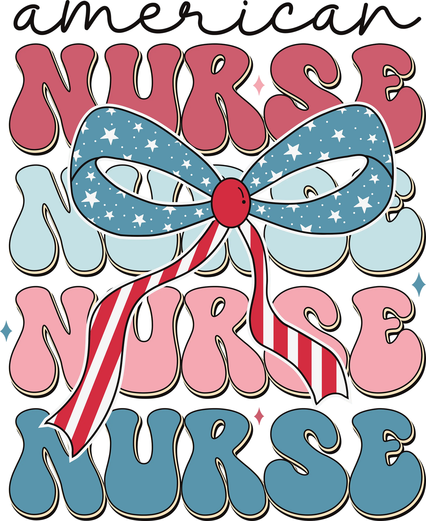 American Nurse Design - DTF Ready To Press
