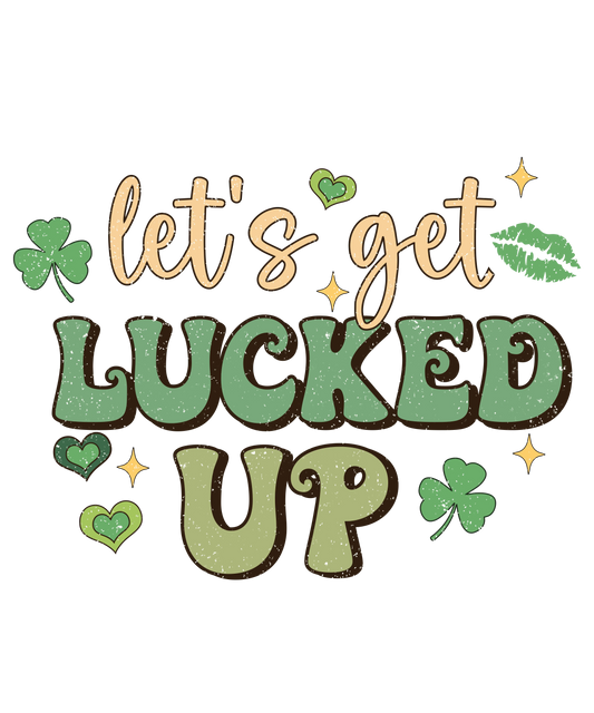 Lucky Shamrock Horseshoe Saint Patrick's Day Design - DTF Ready To Press