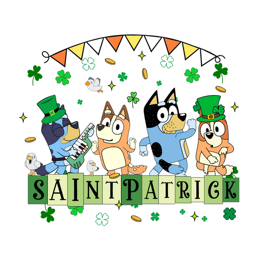 Saint Patrick's Day Bluey Friend - DTF Ready To Press